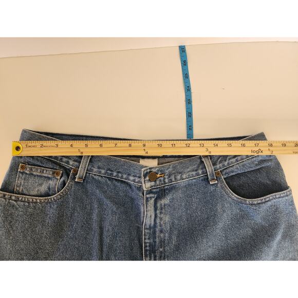 L.L. BEAN Women's Medium/Light Wash Heavy Straight Leg Jeans SZ 20T - Picture 4 of 8